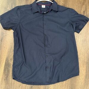 Men's Navy Blue Short Sleeve Shirt